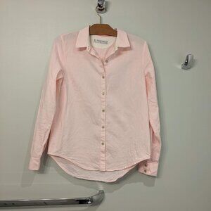 Giordano Pink Cotton Button Down M/L minimalist natural fiber
